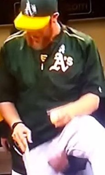 Sean Doolittle gets serious cup check from teammate